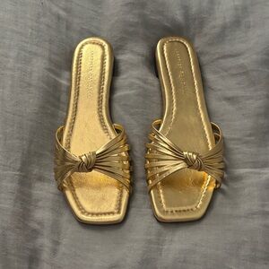 NWOB Loeffler Randall Gold Slides